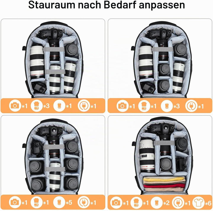 MOSISO Kamera Rucksack, DSLR/SLR/Spiegellos Photographie Kameratasche Wasserdicht Künstlerisch Geome