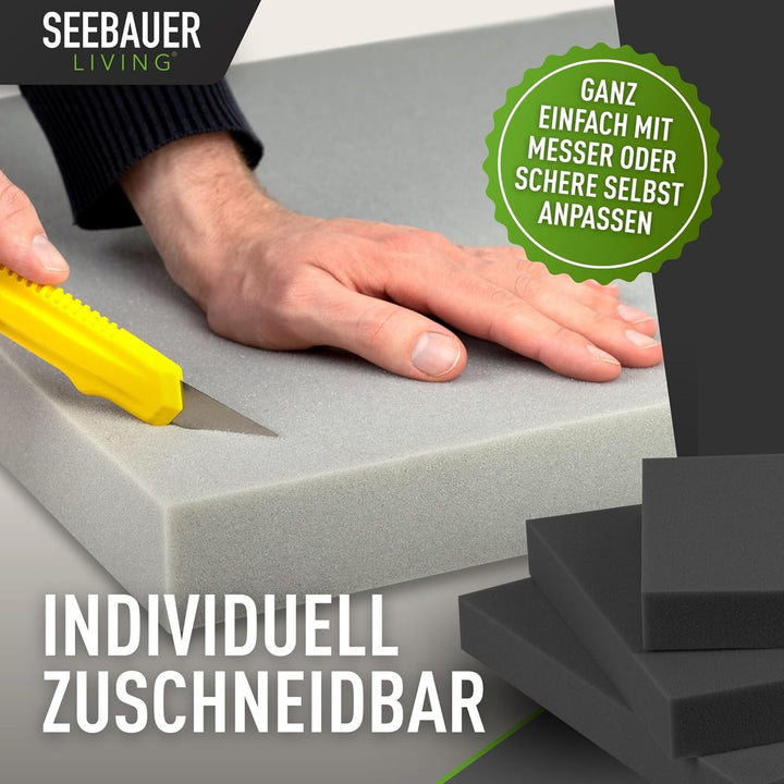 Schaumstoff Ultra Strong RG 60/70 (Sehr fest) 40 x 40 x 5 cm Schaumstoffplatte für Polster und Sitzk