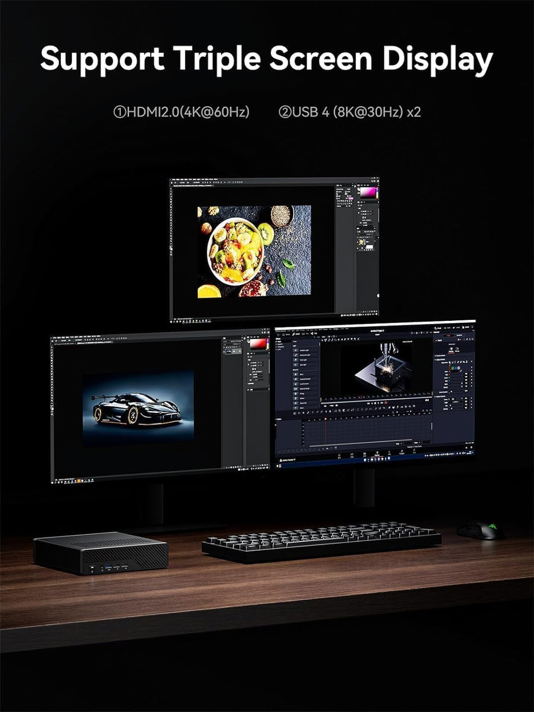MINIS FORUM MS-01 Mini Workstation Intel Core i5-12600H (vPro Enterprise Support) Mini PC,32GB RAM 1