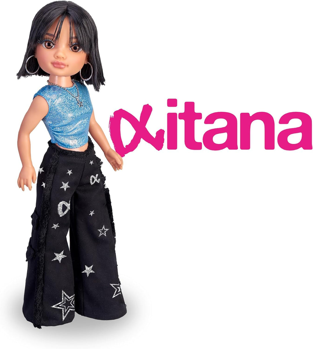 Nancy - Aitana, Puppe wie die Sängerin, Kurze braune Haare und Pony, Alpha-Ära der Babys, mit authen