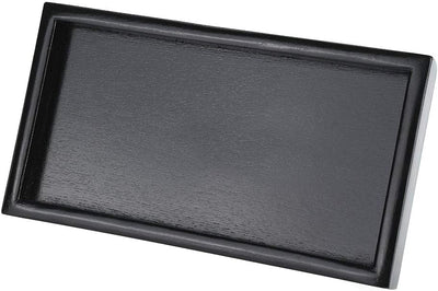 Raguso Rechteckform Tablett Schwarz Massivholz Tee Tablett Kaffee Snack Essen Mahlzeiten Mehrzweck-S