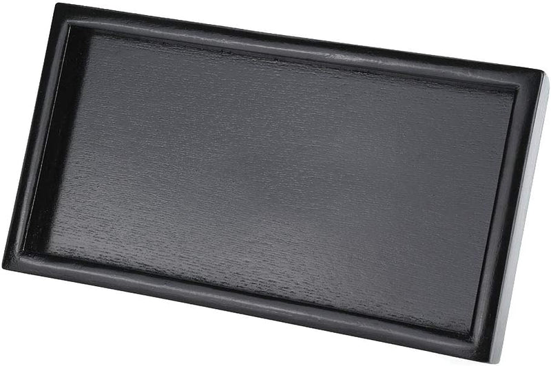 Raguso Rechteckform Tablett Schwarz Massivholz Tee Tablett Kaffee Snack Essen Mahlzeiten Mehrzweck-S