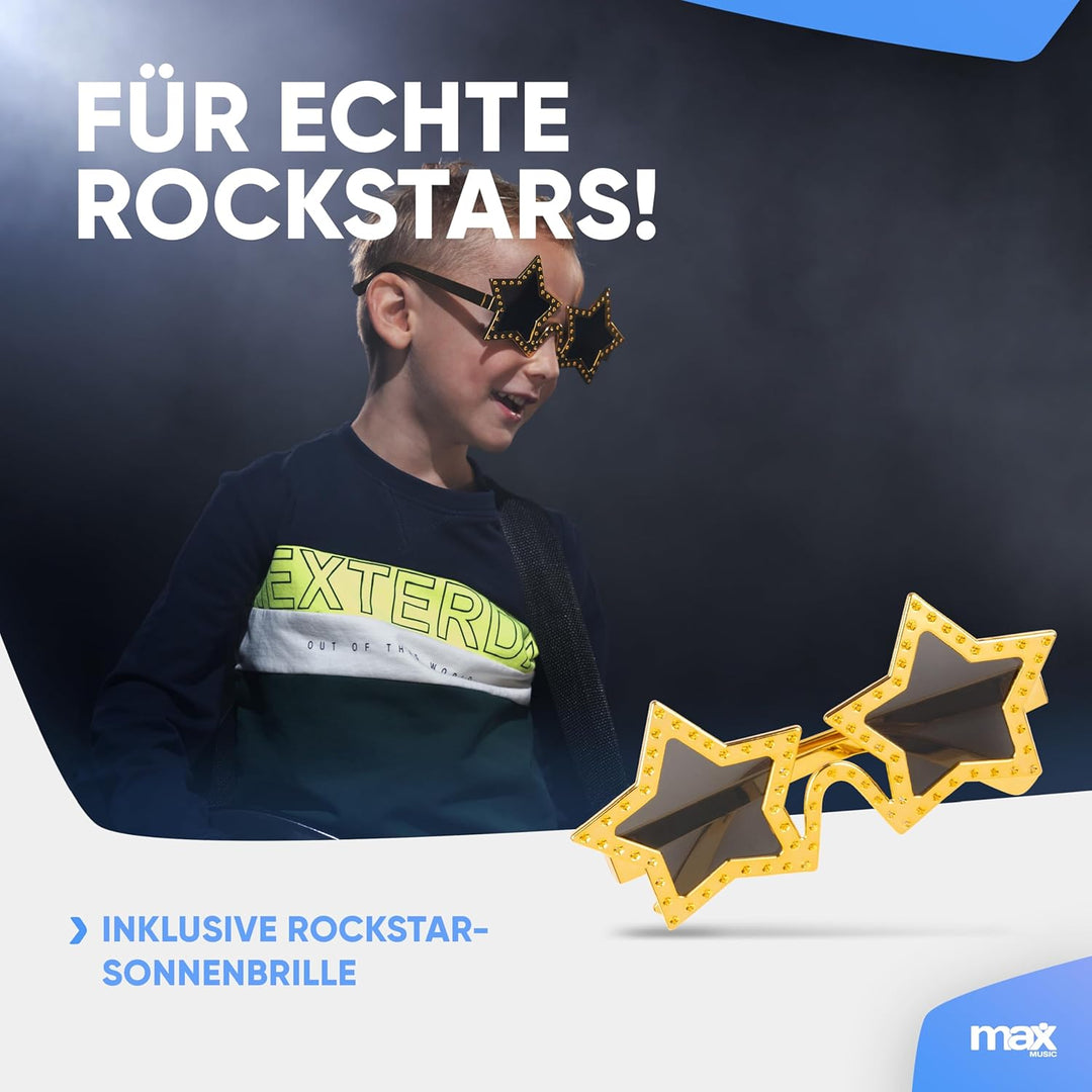 Max GigKit Junior 1/4 - Kinder E Gitarre Set, E Guitar, Elektrogitarre mit Verstärker 10 Watt, Tasch