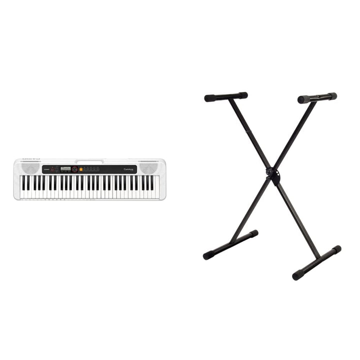 Casio CT-S200WE CASIOTONE Keyboard mit 61 Standardtasten und Begleitautomatik, weiss & FX F900520 Ke