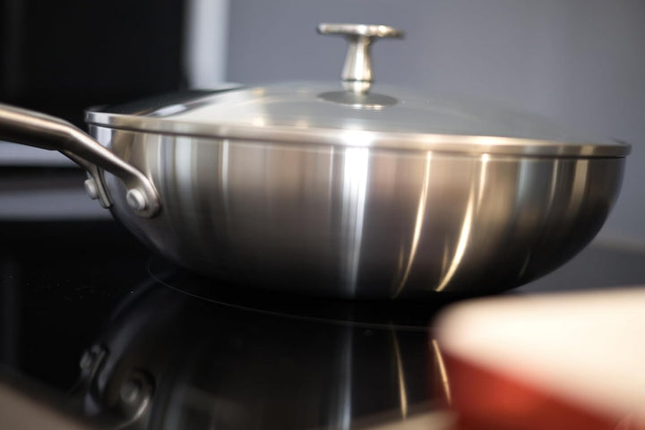 Royal Van Kempen & Begeer 28 cm Wok Backofenfest Keramikbeschichtung mit Glasdeckel Stahl