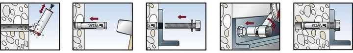 fischer 90248 TA M12 Schwerlastanker verzinkt mit Zulassung 25 Stück, M12