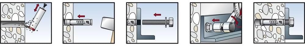 fischer 90248 TA M12 Schwerlastanker verzinkt mit Zulassung 25 Stück, M12
