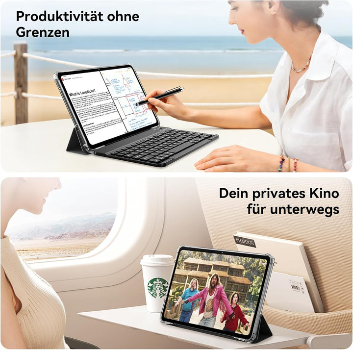 Blackview Mega2 12 Zoll Tablet mit Tastatur, 2K FHD+ Grosses Display, 18GB RAM + 256GB ROM, Gaming T