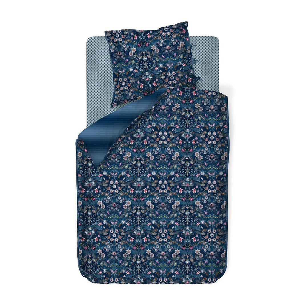 Pip Studio Perkal-Bettwäsche Mirrorama | dunkelblau - 200 x 200