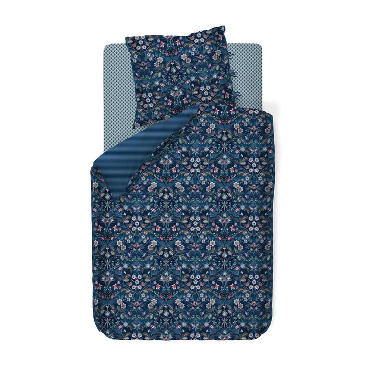 Pip Studio Perkal-Bettwäsche Mirrorama | dunkelblau - 200 x 200
