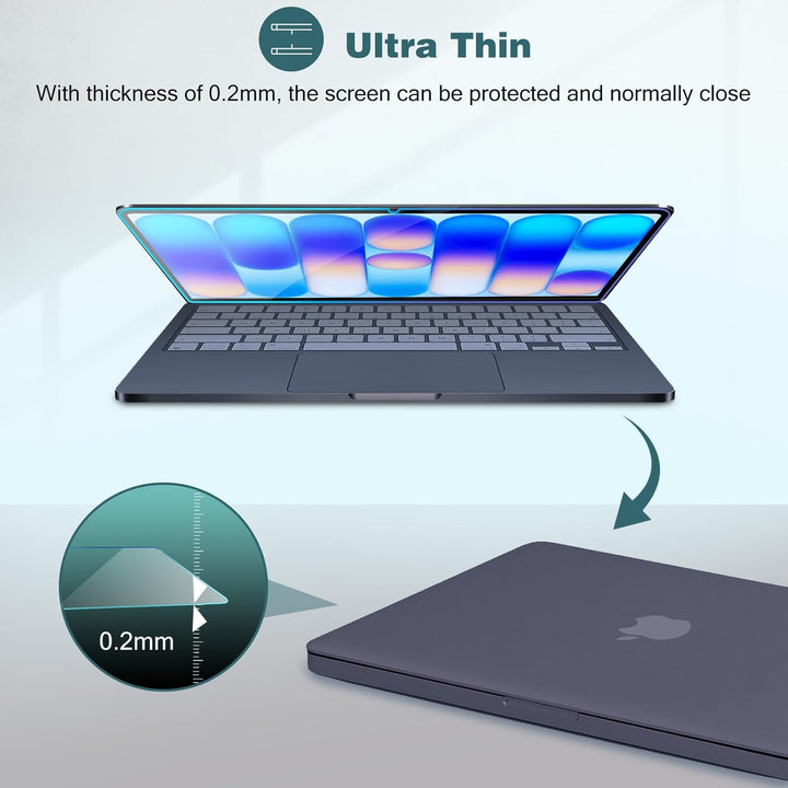 ProCase 2 Stück Displayschutzfolie für 13" MacBook Neo 2026, 9H Gehärtetes Panzer Glas Schutzfolie f