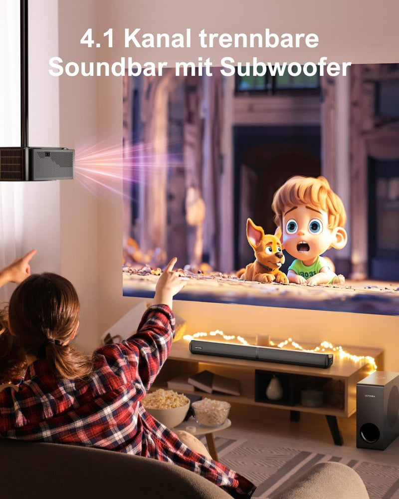 ULTIMEA 4.1-Kanal Soundbar für TV Geräte, mit Subwoofer, teilbare 2-in-1 Soundbar für Fernseher, Blu