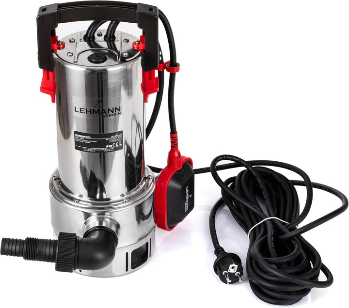 LEHMANN Tauchpumpe mit Integriertem Schwimmer für Schmutz- und Reinwasser, 1100 W, mit bürstenloser