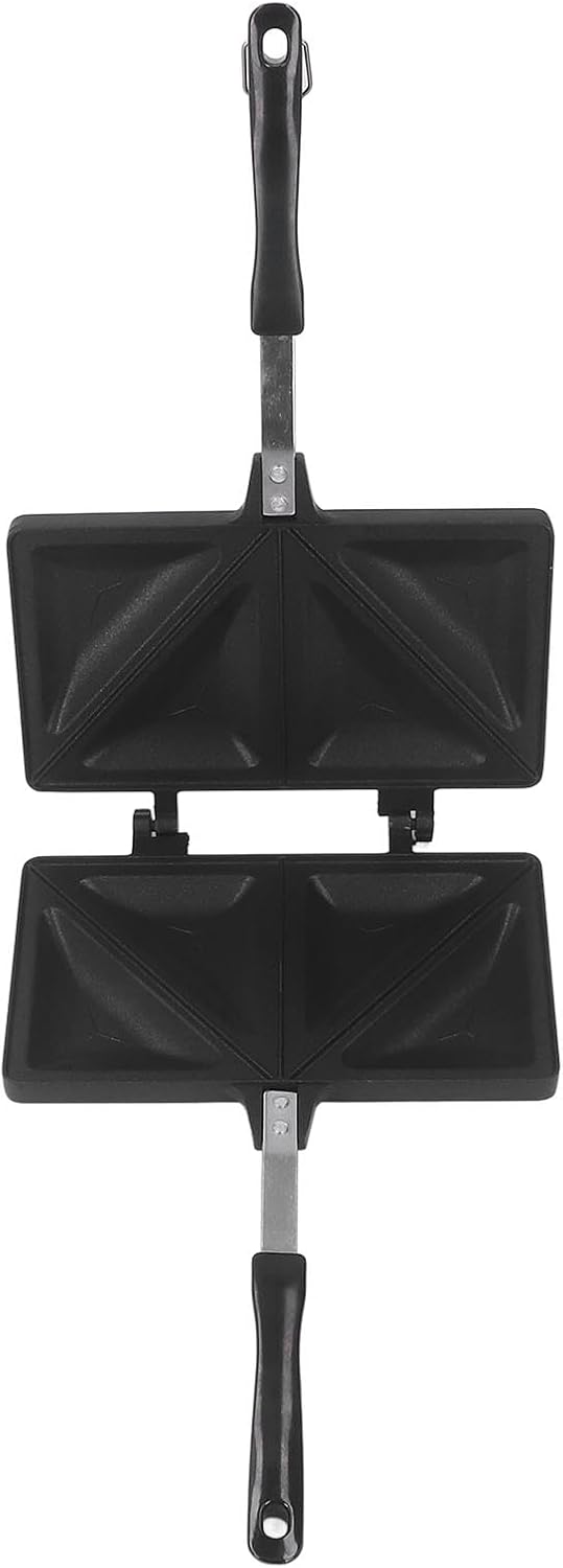 Doppelseitige Sandwich Backform, Hot Sandwich Maker Aluminiumlegierung Hot Dog Toaster doppelseitige