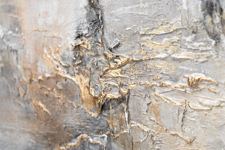 YS-Art XXL Abstrakt Acryl Gemälde auf Leinwand mit Rahmen Sommerregen handgemalte Wandbilder Wohnzim