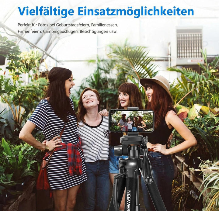 NEEWER 2 in 1 Kamera Stativ und Einbeinstativ, 177cm tragbares Reisestativ aus Aluminiumlegierung mi
