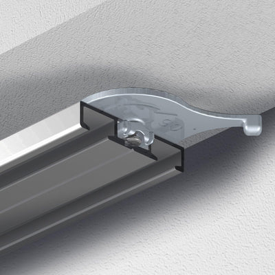 Garduna 240cm | silber | Gardinenschiene Vorhangschiene| Aluminium | 1- oder 2-läufig 240cm (2x120cm