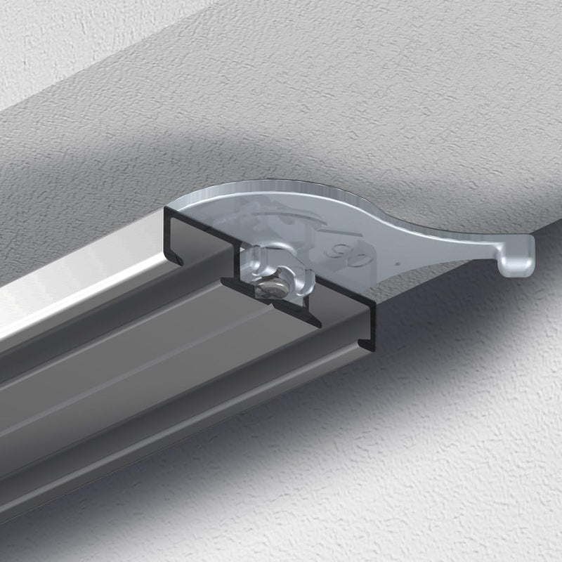 Garduna 240cm | silber | Gardinenschiene Vorhangschiene| Aluminium | 1- oder 2-läufig 240cm (2x120cm