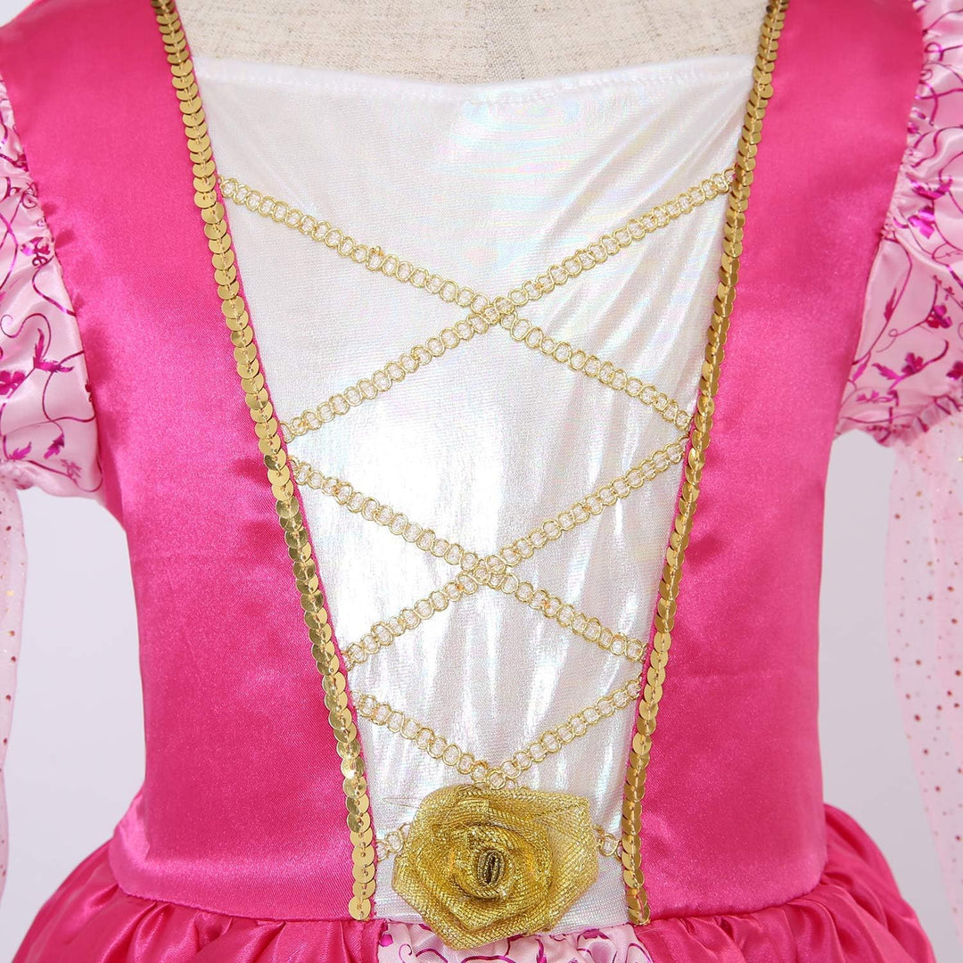 Sincere Party Mädchen Deluxe Prinzessin Fancy Kleid mit Accessoires 7T-8T/122-128 Rosa Prinzessin, 7