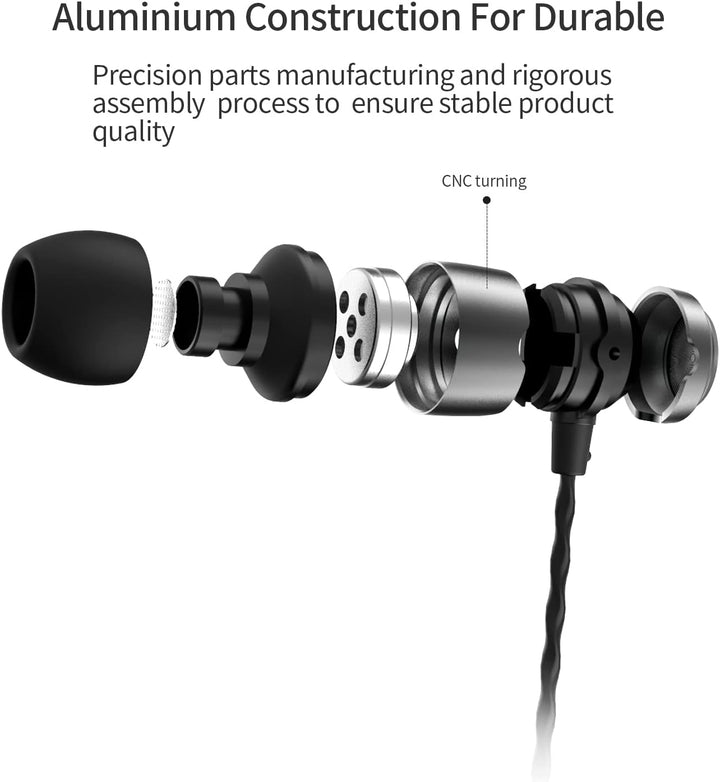 SoundMAGIC E50C Wired Earphones with Microphone, In-Ear HiFi Headphones, Good Noise Isolating Headph