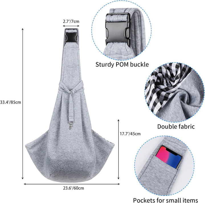 Sarsumir Hundetragetasche Verstellbare Schultergurt Tragetuch Hund Umhängetasche für Haustiere Klein