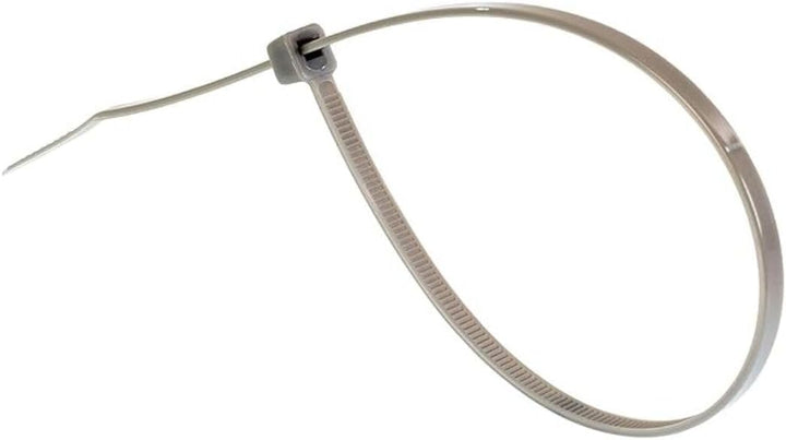 Gocableties, 100 Stück strapazierfähige Nylon-Kabelbinder, hochwertig, robust, 370 x 7,6 mm, silber