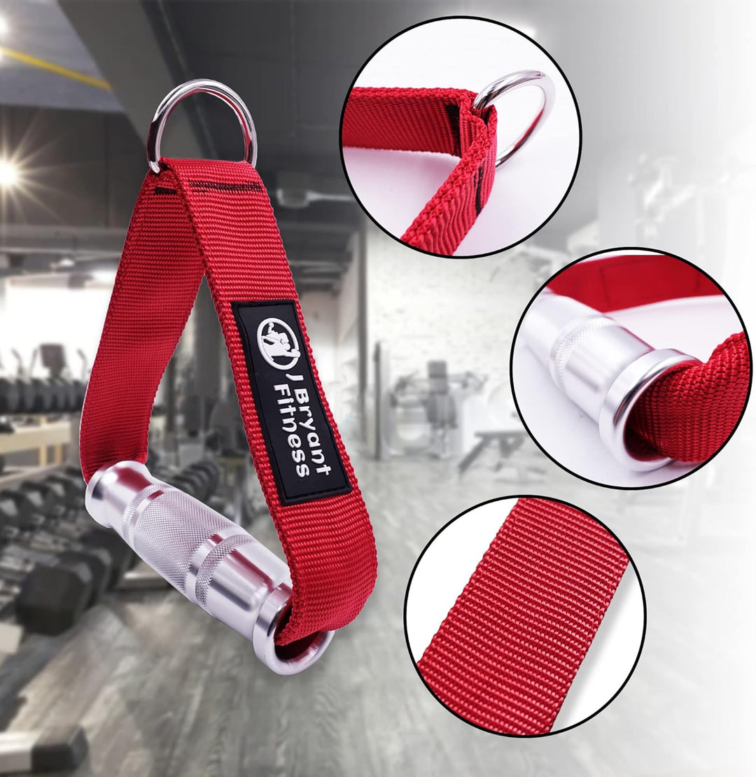 J Bryant Fitness Resistance Band Handle Cable Machine Attachment for Pulley Machine Heavy Duty Metal