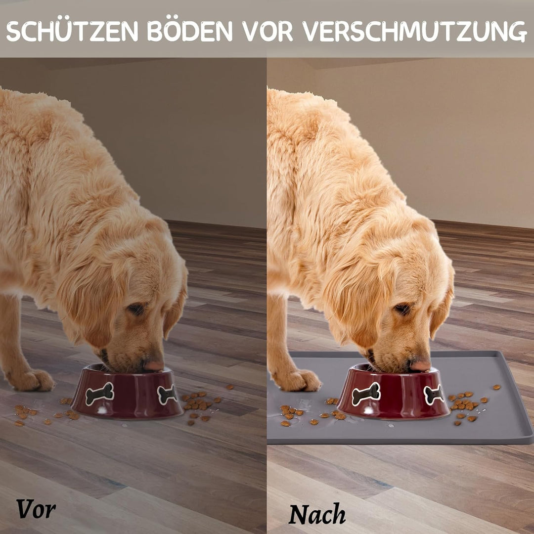 MateeyLife Napfunterlage Katzen, Napfunterlage Hund Gross, Hundenapf Kleine Hunde, Silikon Unterlage