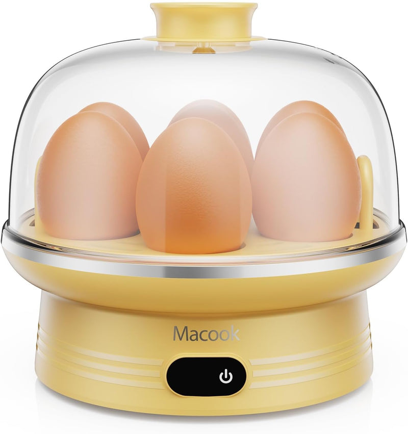 Macook Eierkocher für 1-7 Eier, Eierkocher Testsieger, Egg Cooker Computergesteuerte Kontrolle, Egg