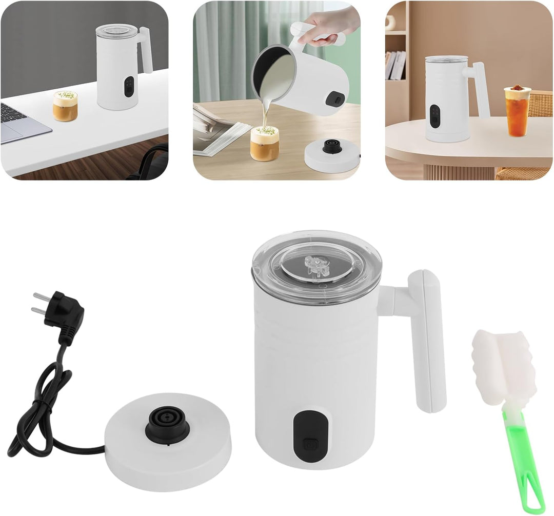 Milchaufschäumer 350 ml, Milchschäumer Elektrisch mit Bürste, 400W Elektrischer Milchaufschäumer, Au
