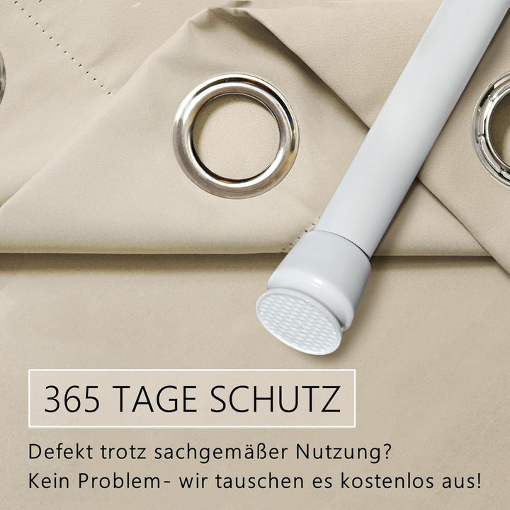tinycurtains, Türvorhang mit Teleskopstange, einfache Montage in nur 1 Minute ohne Bohren(Türgardine