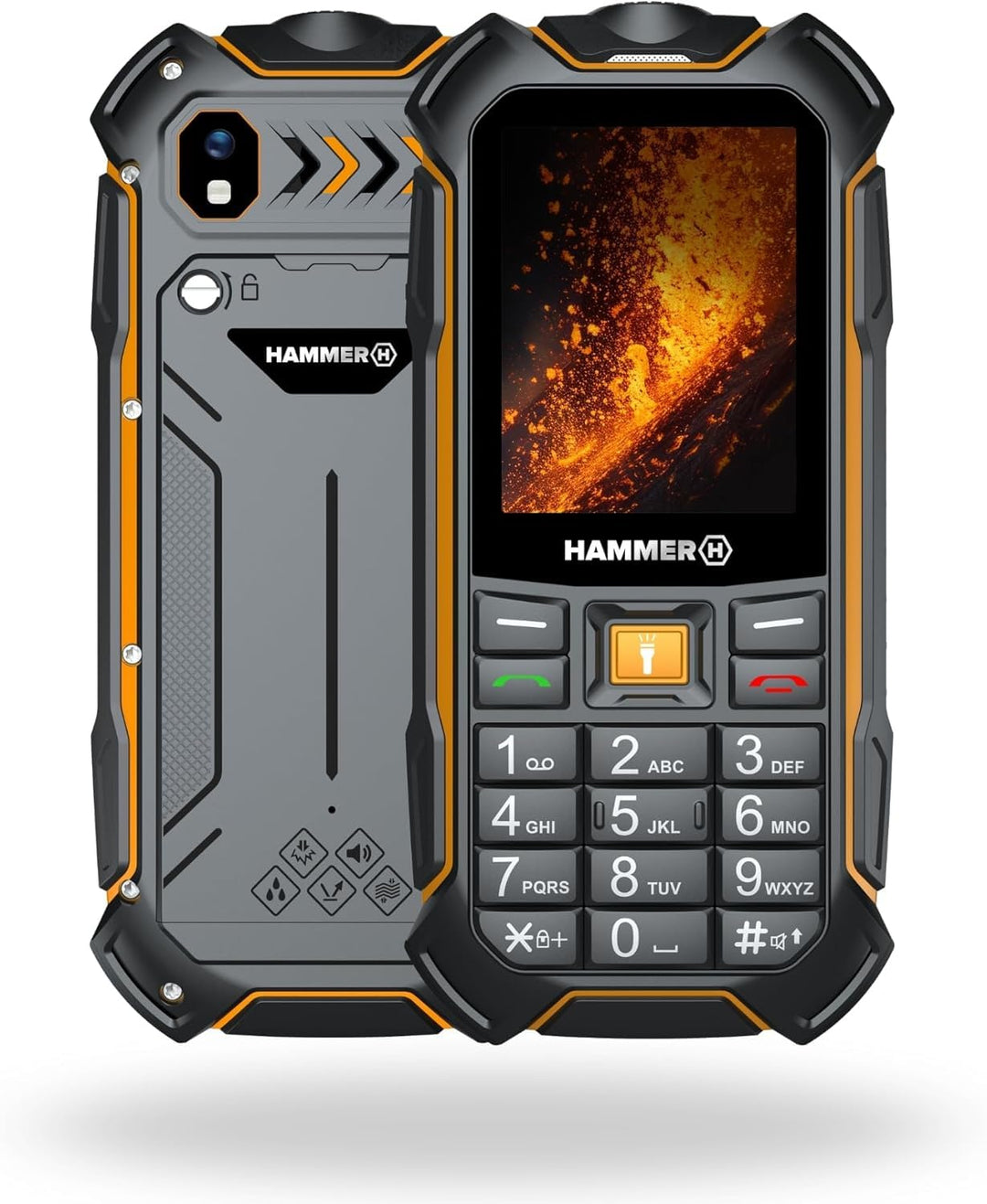 Hammer Boost 2 LTE IP68 2,4" Reinforced 3500 mAh LTE, Schwarz-Orange Orange 2,4, Orange 2,4
