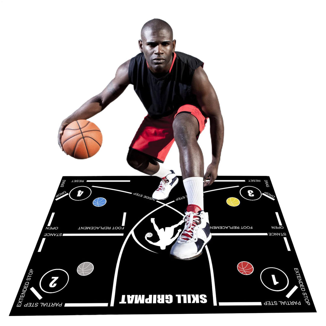 Basketball Trainingsmatte | Rutschfeste Gummibasketballpads | Basketball-Bewegungsmatte | Für Basket
