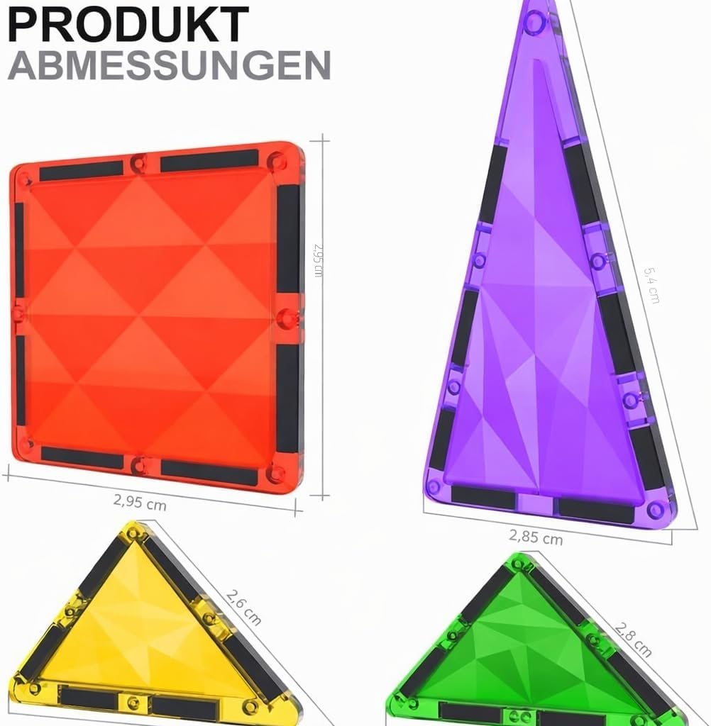 Desire Deluxe Magnetische Bausteine Montessori Spielzeug Geschenke für mädchen & Junge ab 3-7 Jahre