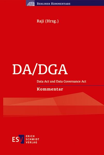DA/DGA: Data Act und Data Governance Act - - - - Kommentar (Berliner Kommentare), Gebundenes Buch