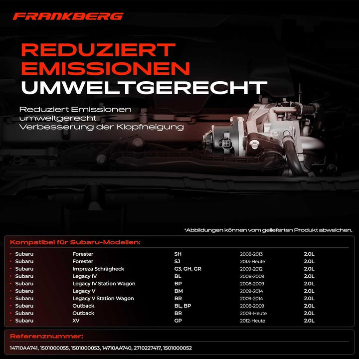 Frankberg AGR-Ventil 5-Polig für Forester SH SJ Impreza G3 Legacy IV/V Outback BL BM 2.0L Diesel 200
