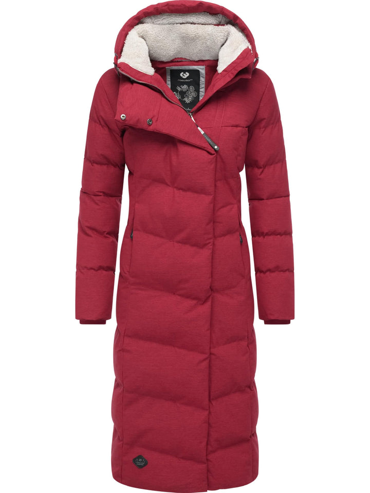 Ragwear Damen atmungsaktiver Wintermantel Warmer wasserdichter Steppmantel lang mit Kapuze Pavla Lon