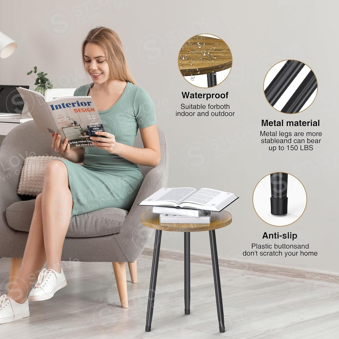 STLOVe Pflanzenhocker, Blumentopf Beistelltisch Rund, Couchtisch, Sofatisch, Blumenhocker Pflanzenst