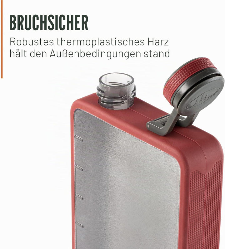 GSI Outdoors Boulder Flask Thermosflasche, Unisex, für Erwachsene 16 Fluid Ounces Haute, Rot, 16 Flu