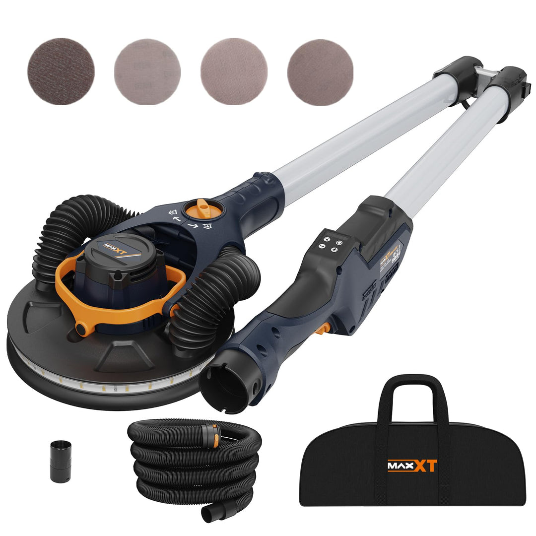 MAXXT Brushless Trockenbauschleifer - 4mm Exzentrik, Dual-Kanal Deckenhaftung, 4000-8500 U/min,Einze