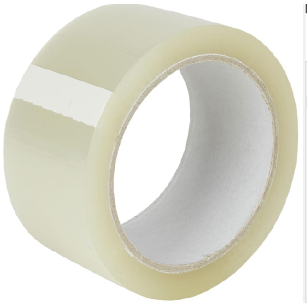 24 Stück Burmann Packband mit Acrylat-Kleber, ca. 46my, leise abrollend | PP, transparent, L: 66m, B