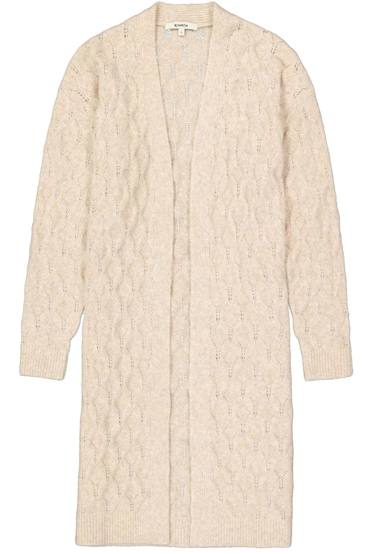 GARCIA Damen StrickjackeI30052-2542-XS M Sand Melee, M Sand Melee