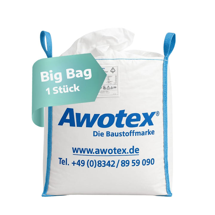AWOTEX 1 Stück Big Bag beschichtet in 90 x 90 x 110 cm I Sack mit 4 Hebeschlaufen I mit 1000kg Tragl