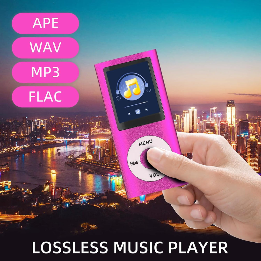 MP3-Player/MP4-Player Bluetooth 5.0, 1.8" Tragbarer HiFi-Musikplayer mit Verlustfreiem Sound und Lau