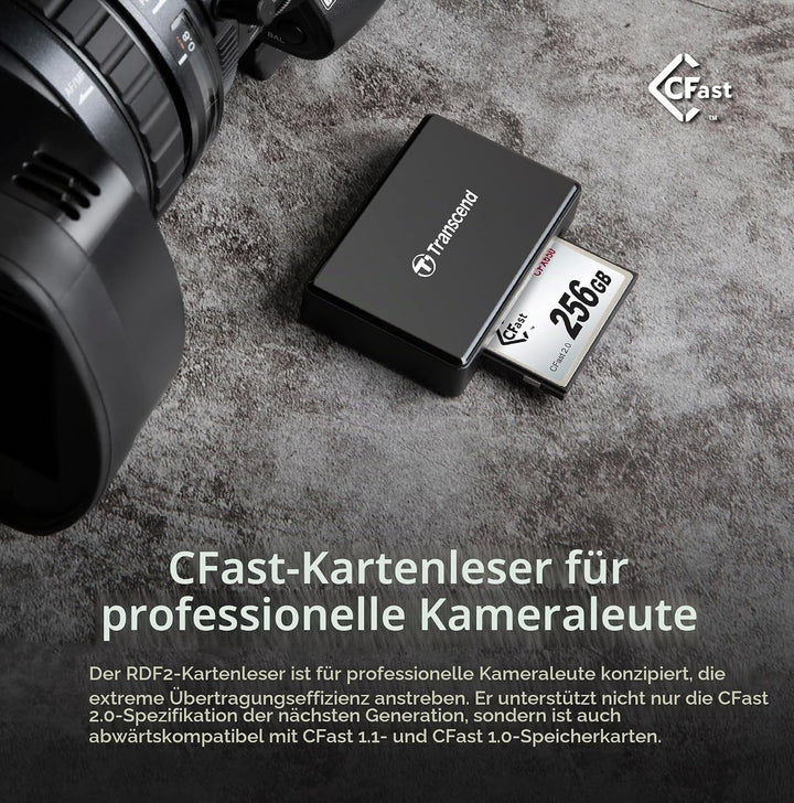 Transcend USB 3.1 Gen 1 CFast 2.0 Kartenleser TS-RDF2, Kartenleser