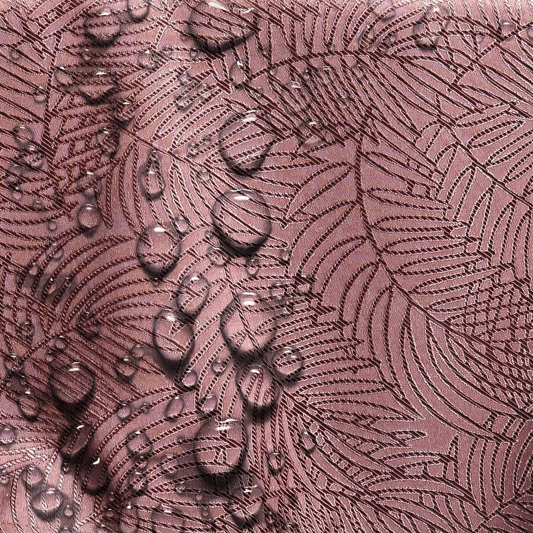 AmeliaHome Tischläufer Set 35x250 cm und 115x250 cm Lotuseffekt Wasserabweisend Blätter Altrosa Gaia