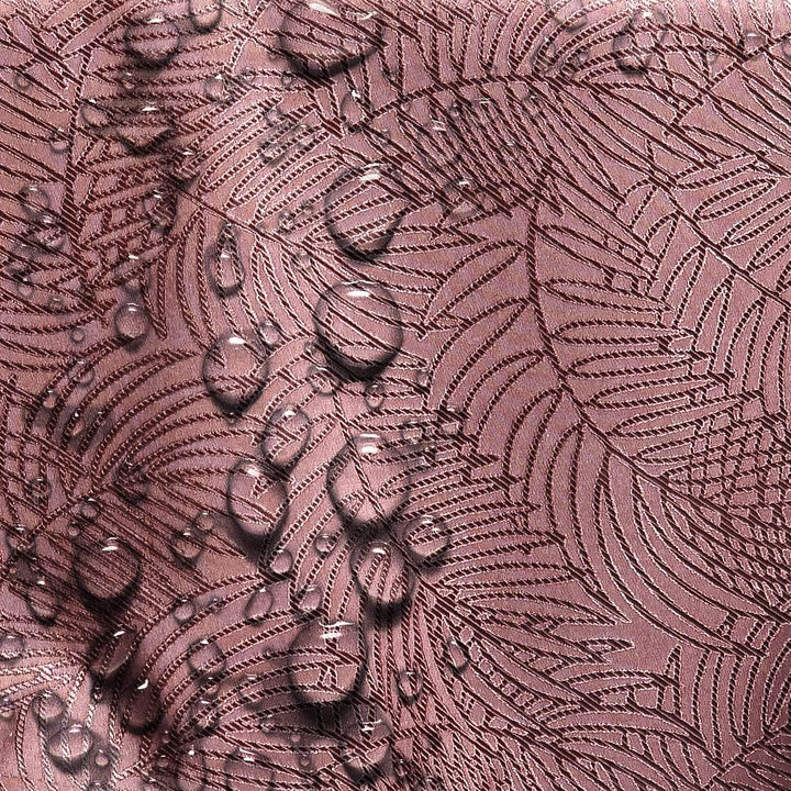 AmeliaHome Tischläufer Set 35x250 cm und 115x250 cm Lotuseffekt Wasserabweisend Blätter Altrosa Gaia