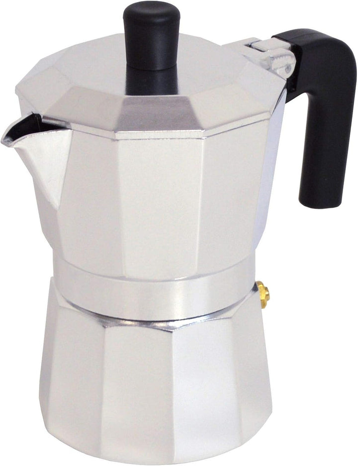 Pintinox Espressokocher, für 6 Tassen, Modell Capri, aus Aluminium, auslaufsichere Griffe und Formen
