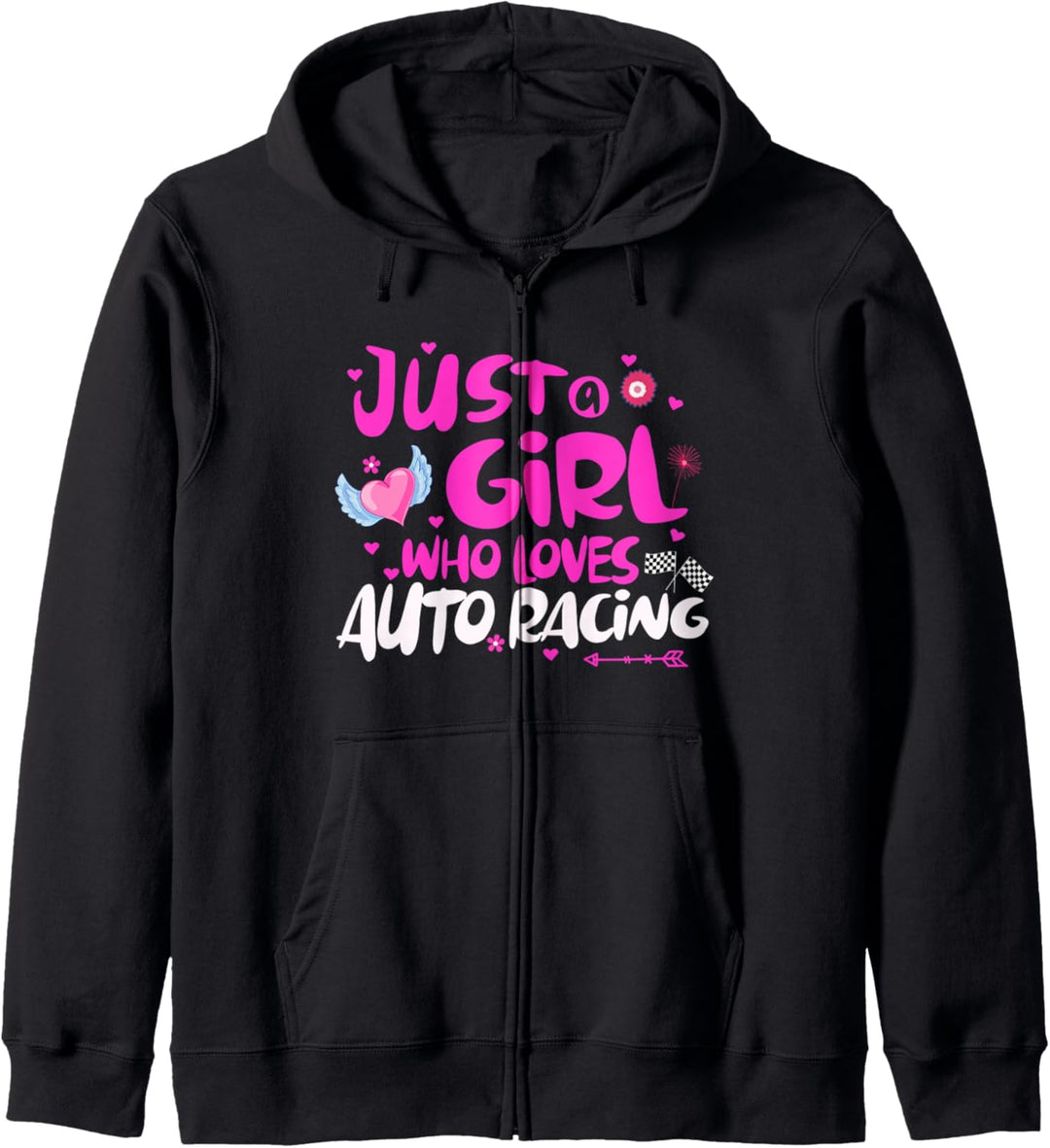 Just a Girl Who Loves Auto Racing Kapuzenjacke