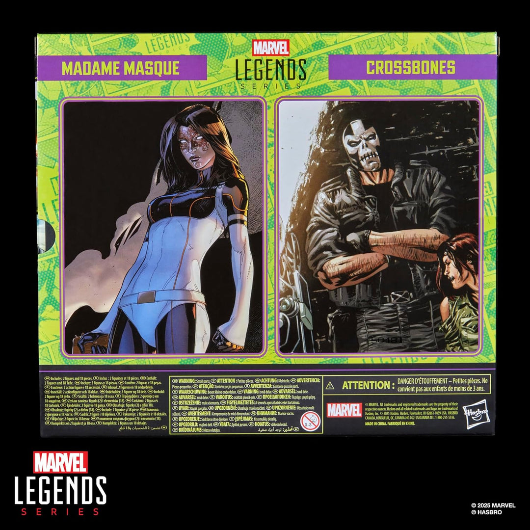 Marvel Legends Series Madame Masque und Crossbones Action-Figuren, Gold, Schwarz, Rot
